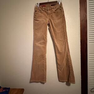 AG Adriano Goldschmied Size Womans 27R The Angel Bootcut Tan Corduroy Jean Pants